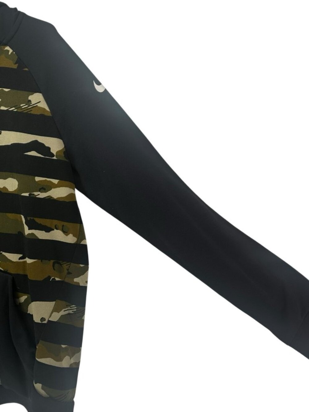 NIKE DRIFIT Mens Black & Camo‎ Pullover Hoodie Long Sleeve Sweatshirt Size L - Picture 4 of 10